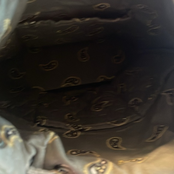 Olive Green/White Paisley Quilted Vera
Bradley Inspired Backpack - Picture 10 of 16